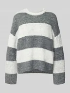 Swetry damskie - Sweter z dzianiny o kroju oversized z dodatkiem wełny model ‘MONI LIFE’ - miniaturka - grafika 1