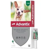 Pozostałe akcesoria dla psów - Bayer Advantix Spot-on 4x0,4 ml (do 4 kg) PBYE005 - miniaturka - grafika 1