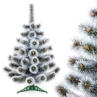 CHOINKA SZTUCZNA biała gęsta mała ośnieżona ŻYŁKOWA 70 cm + STABILNY STOJAK - Choinki - miniaturka - grafika 1