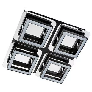 Ideus Plafon LAMPA sufitowa LIKYA LED-4 03137 metalowa OPRAWA LED 20W ścienny KINKIET kwadratowy chrom wenge - Lampy sufitowe - miniaturka - grafika 1