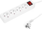 Klucze i nasadki - Blow 98-735# Przedłużacz sieciowy pr-470wsp 4-gniazda z uziemieniem+wyłącznik 3m biały 3x1,5mm - miniaturka - grafika 1