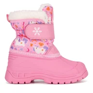 Buty dla dziewczynek - Śniegowce Nelli Blu P140225K Różowy - miniaturka - grafika 1