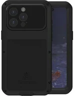 Etui i futerały do telefonów - LOVE MEI Etui pancerne + szkło Powerful do iPhone 15 Pro Max, czarne - miniaturka - grafika 1