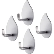 Wieszaki łazienkowe - Hak samoprzylepny, 4 sztuki, samoprzylepny, stal nierdzewna 304, montowany na ścianie, wodoodporny, wytrzymały, wieszak na ręczniki, uchwyt na ręcznik - miniaturka - grafika 1