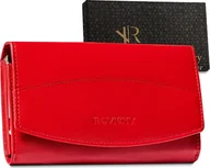 Portfele - Rovicky Skórzany portfel damski z tłoczoną klapą Rovicky NoSize - miniaturka - grafika 1