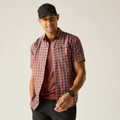 Koszule męskie - Regatta Koszula męska z krótkim rękawem Mindano Szary, Cotton, Rozmiar: M - miniaturka - grafika 1