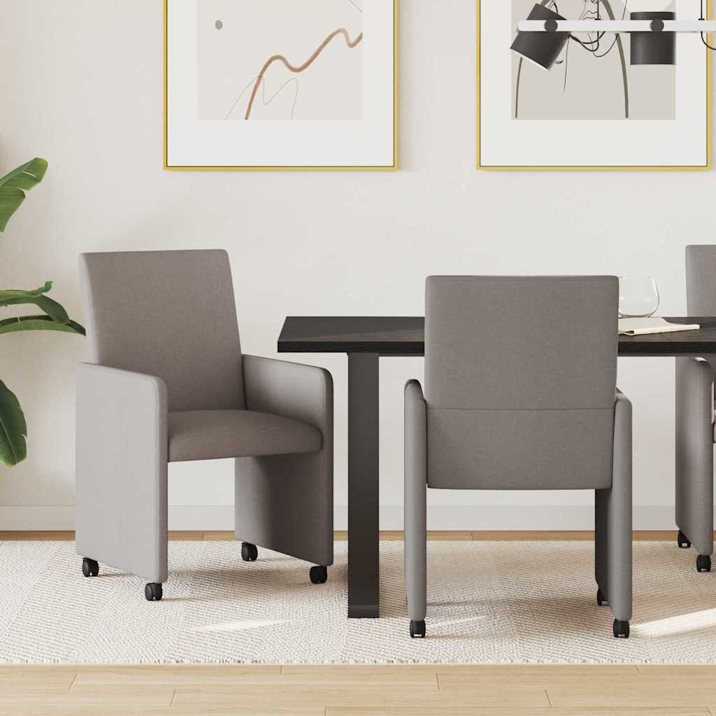 vidaXL Krzesła jadalne 2 pcs ciemnoszary 57 x 66 x 94 cm tkanina