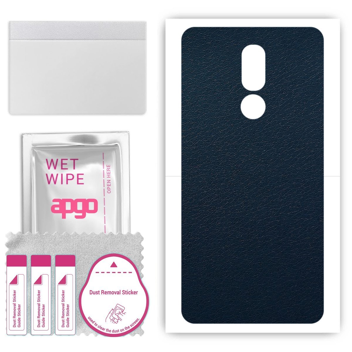 Folia naklejka skórka strukturalna na TYŁ do Cubot R9 - Skóra Granatowa - apgo SKINS