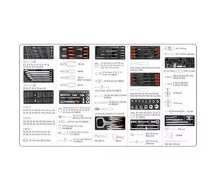 Yato szafka serwisowa z narzędziami 165 elementów YT 55293 (YT-55293) - Szafy i regały magazynowe - miniaturka - grafika 2