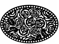 Dekoracje domu - Dekoracja Ścienna Prezent Ażur Makrama Róże B107 - miniaturka - grafika 1
