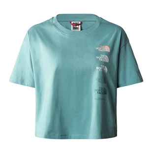 Koszulka The North Face Cropped Graphic 0A83FALV21 - niebieska - Koszulki sportowe damskie - miniaturka - grafika 1