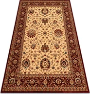 Dywany - Dywan wełniany KASHQAI 4303 106 Kwiaty, ramka beż / bordo beżowy 120x170 cm - miniaturka - grafika 1