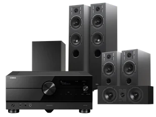 Kino domowe Yamaha RX-A8A (czarny) + Diva 5 (czarny) +Diva 3 (czarny) + Diva 7 (czarny) + Basso 880 (czarny) - Kino domowe - miniaturka - grafika 1