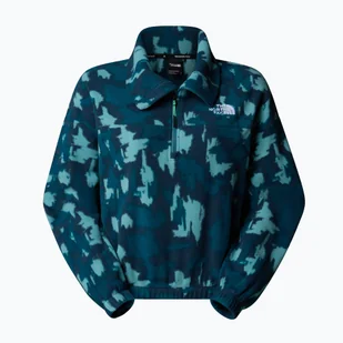 Bluza damska The North Face Mountain Athletics Fleece 1/4 Zip Print deep cypress painted WYSYŁKA W 24H 30 DNI NA ZWROT - Sport OUTLET - miniaturka - grafika 1