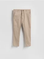 Spodnie męskie - Reserved - Spodnie joggery - beżowy - miniaturka - grafika 1