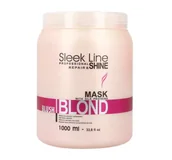 Maski do włosów - Stapiz Sleek Line Blush Blond, maska nadająca różowy odcień, do włosów blond z jedwabiem,1000 ml - miniaturka - grafika 1