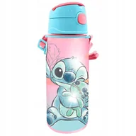 Bidony dla dzieci - LILO I STITCH aluminiowy bidon o pojemności 600ml z miękką słonką - miniaturka - grafika 1