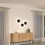 Lampy ścienne - Paulmann kinkiet LED Tulga, Ø 20 cm, antracyt, filc - miniaturka - grafika 1