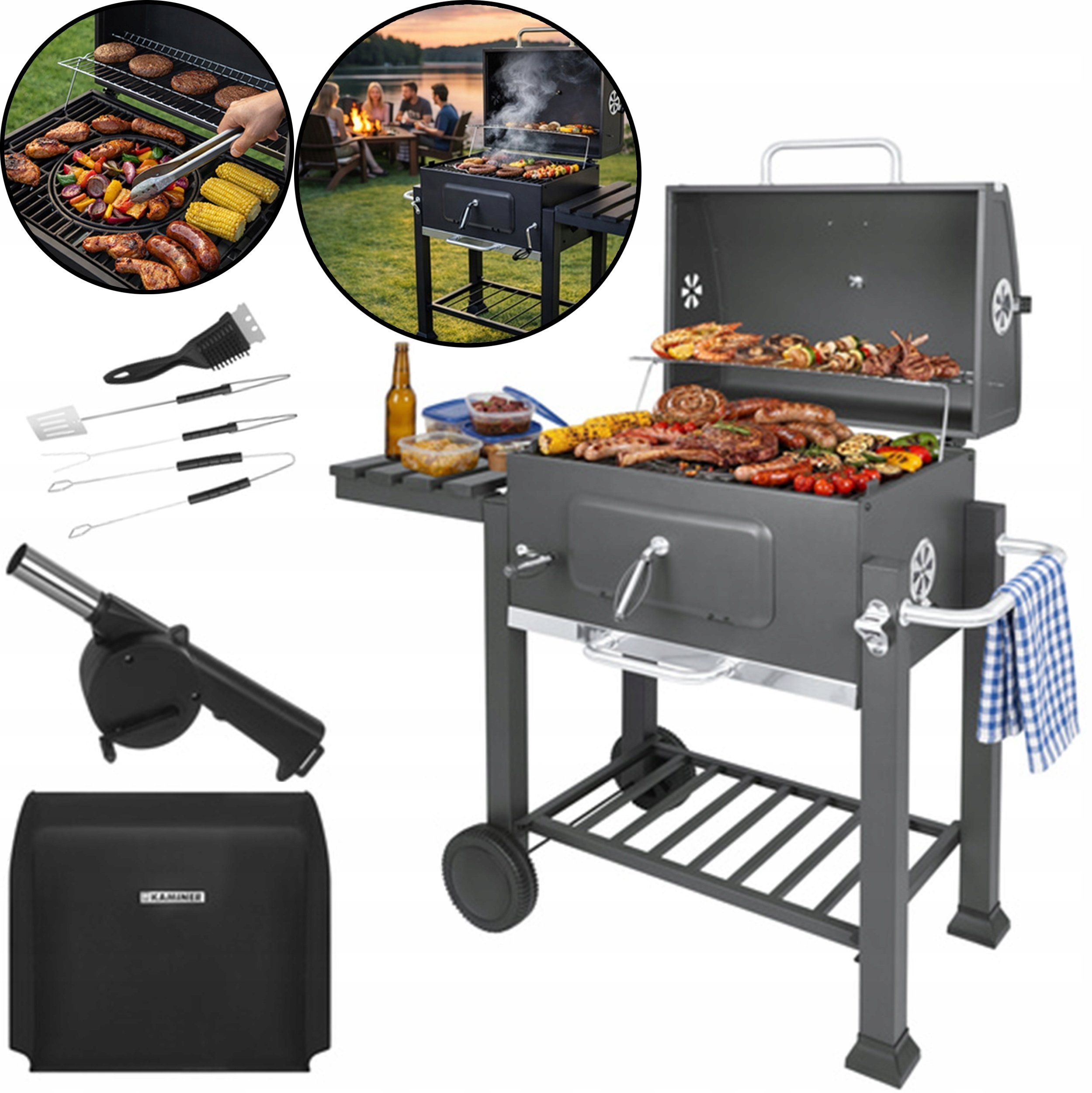 Pako Grill Ogrodowy Z Pokrywą 116x70x110cm Kaminer