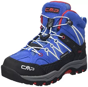 CMP Unisex dziecięce buty trekkingowe Rigel Mid Trekking Shoe Wp, Cobalto Stone Fire, 34 EU - Buty dla dziewczynek - miniaturka - grafika 1
