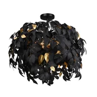 Lampy sufitowe - Trio Rl Leavy R60463032 plafon lampa sufitowa 3x28W E14 czarny - miniaturka - grafika 1