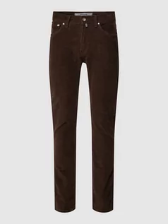 Spodnie męskie - Spodnie sztruksowe z 5 kieszeniami model ‘Lyon’ - grafika 1