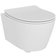 Miski WC - Lavita PRAIA Miska wisząca biała z deską wolnoopadającą - miniaturka - grafika 1