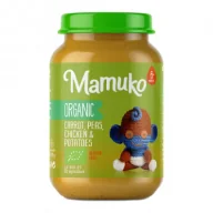 Dania dla dzieci - Mamuko Organiczny Obiadek Kurczak z Marchewką, Groszkiem i Ziemniakami od 6 miesiąca 190 g Bio - miniaturka - grafika 1