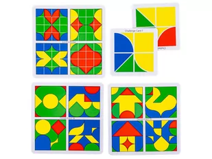 Edukacyjna Układanka Dla Dzieci, Kolorowe, DREWNIANE KLOCKI, Karty - Układanki dla dzieci - miniaturka - grafika 3