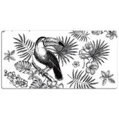 Podkładki na biurko - Podkładka na biurko z nadrukiem Czarno-biały egzotyczny motyw 120x60 cm - miniaturka - grafika 1