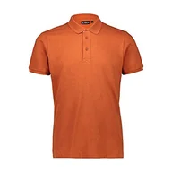 Koszulki męskie - CMP CMP Męski T-shirt w Cotone E Lino Con Protezione Upf 40 pomarańczowa rdza 48 30T7597 - miniaturka - grafika 1