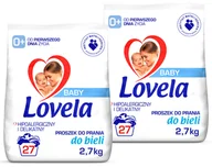 Środki do prania - Lovela Baby Proszek do prania białych tkanin 2 x 2,7 kg - 54 prania - miniaturka - grafika 1
