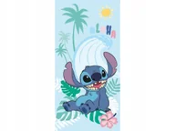 Okrycia kąpielowe dla dzieci - Lilo i Stitch Ręcznik plażowy kąpielowy Stich Aloha fala bawełniany 70x140 - miniaturka - grafika 1