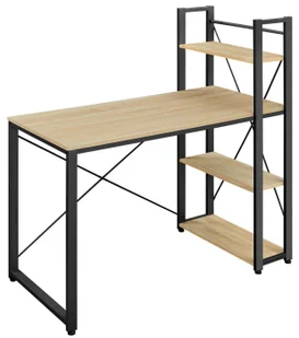 Elior Loftowe metalowe biurko z półkami dąb sonoma D0-S34 - Biurka Elior Loftowe metalowe biurko z półkami dąb sonoma D0-S34 - Biurka - miniaturka - grafika 1
