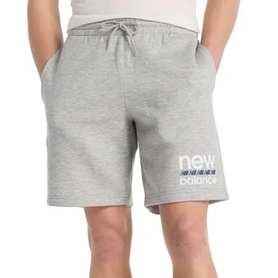 Spodenki New Balance MS51940AG - szare - Spodnie sportowe męskie - miniaturka - grafika 1