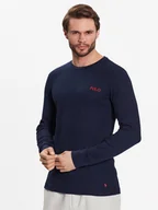 Koszulki męskie - Polo Ralph Lauren Longsleeve 714899615002 Granatowy Regular Fit - miniaturka - grafika 1