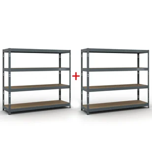 Regał półkowy 1853 x 2000 x 600 mm, nośność 500 kg, 1+1 GRATIS - Szafy i regały magazynowe - miniaturka - grafika 1