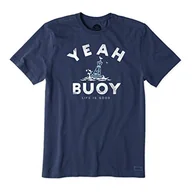 Koszulki męskie - Life Is Good Męska męska koszulka z grafiką Crusher Najciemniejszy niebieski XXL - miniaturka - grafika 1