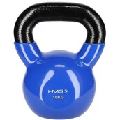 Kettlebell - HMS KNV10 BLUE KETTLEBELL ŻELIWNY POKRYTY WINYLEM - miniaturka - grafika 1
