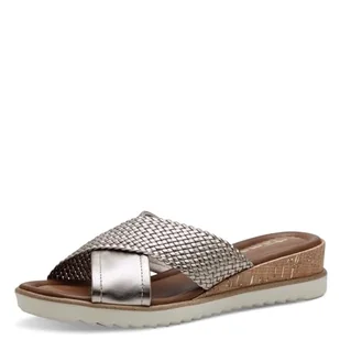 Tamaris Damskie kapcie 1-27101-42, Light Gold, 42 EU - Kapcie damskie - miniaturka - grafika 1