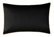 Pościel - Poszewka satynowa SAN ANTONIO czarna ze złotą lamówką 50x60 MARO HOME - miniaturka - grafika 1