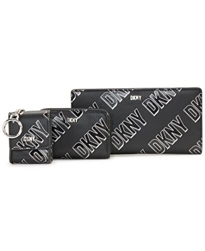 DKNY Damski swobodny Phoenix 3 w 1 Box Set Classic Wallet, BLK/WHT, jeden rozmiar, Casual Phoenix 3 w 1 zestaw pudełkowy klasyczny portfel