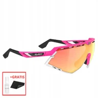 Okulary przeciwsłoneczne - Okulary rowerowe RUDY PROJECT DEFENDER różowe sportowe multilaser orange - miniaturka - grafika 1