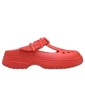 Klapki i japonki damskie - Klapki Crocs Classic Mary Jane 210581-6ZR - czerwone - miniaturka - grafika 1