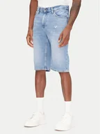 Spodenki męskie - Tommy Jeans Szorty jeansowe Ryan DM0DM21855 Niebieski Slim Fit - miniaturka - grafika 1