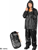 Odzież robocza - R.E.I.S. KPLHELO - Komplet przeciwdeszczowy w skład którego wchodzą spodnie do pasa i kurtka - czarny 2XL - miniaturka - grafika 1