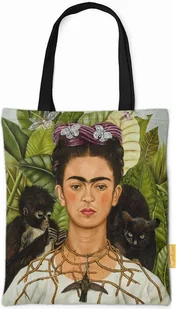 Torba na ramię Autoportret z cierniowym naszyjnikiem i kolibrem Frida Kahlo-ONE SIZE - Torby i wózki na zakupy - miniaturka - grafika 1