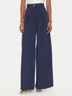 Spodnie damskie - Guess Spodnie palazzo W5GB02 WH9Y2 Granatowy Wide Leg - miniaturka - grafika 1