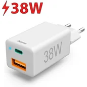 Ładowarki do telefonów - Ładowarka sieciowa HAMA Mini 201640 PD/QC 38W Biały - miniaturka - grafika 1