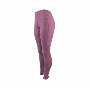 Damskie spodnie do jogi legginsy sportowe z wysokim stanem praktyczna kieszeń efekt modelujący rozmiar L/XL [ciemnoróżowy] - Legginsy - miniaturka - grafika 1